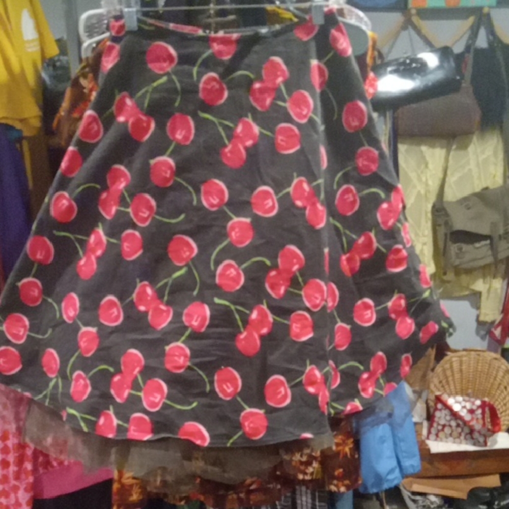 Cherry Print Pin Up Skirt